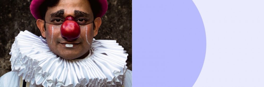 Bild på Rupesh i clownnäsa
